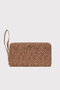 Zoozie Bags Cartera de Mujer Beige Piel PU Elegante y Funcional con Cremallera y Múltiples Compartimentos 19.5x11x2cm